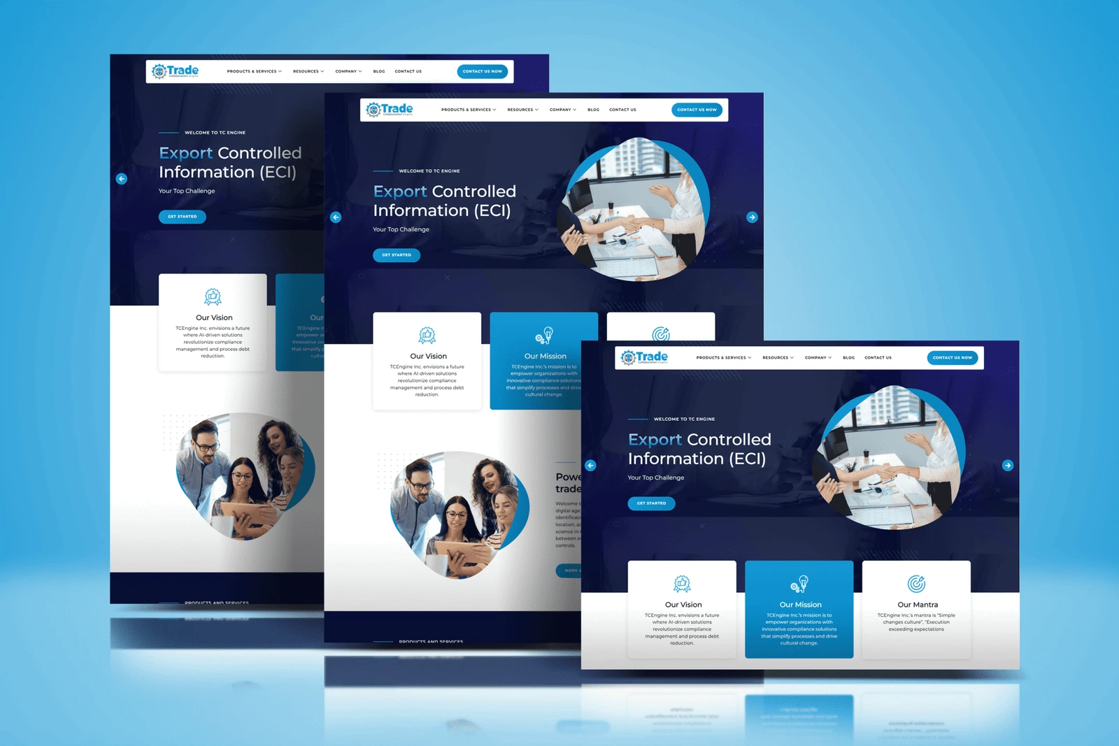 Trade Collaboration Engine website design