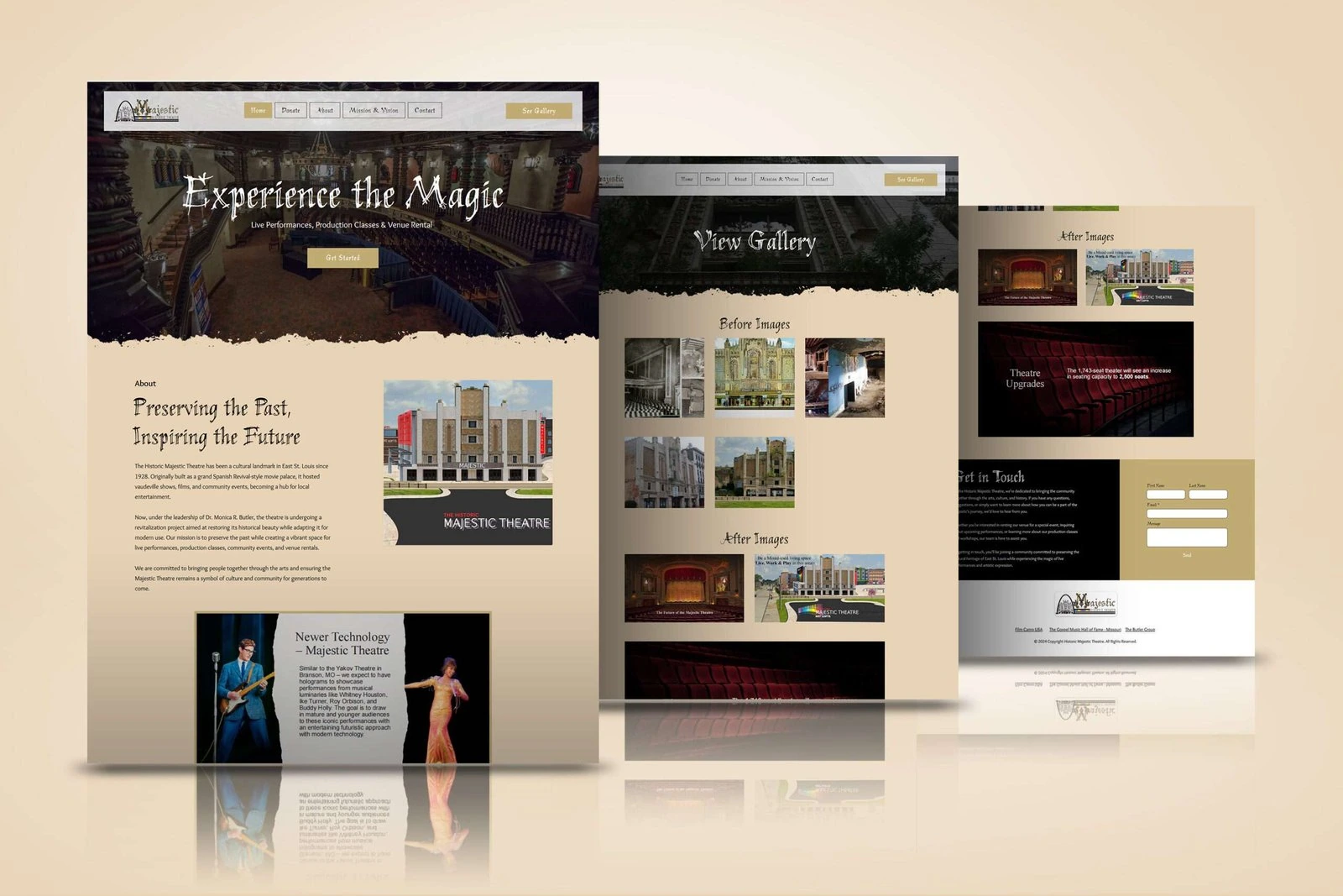Full Historic Majestic Theatre website presentation